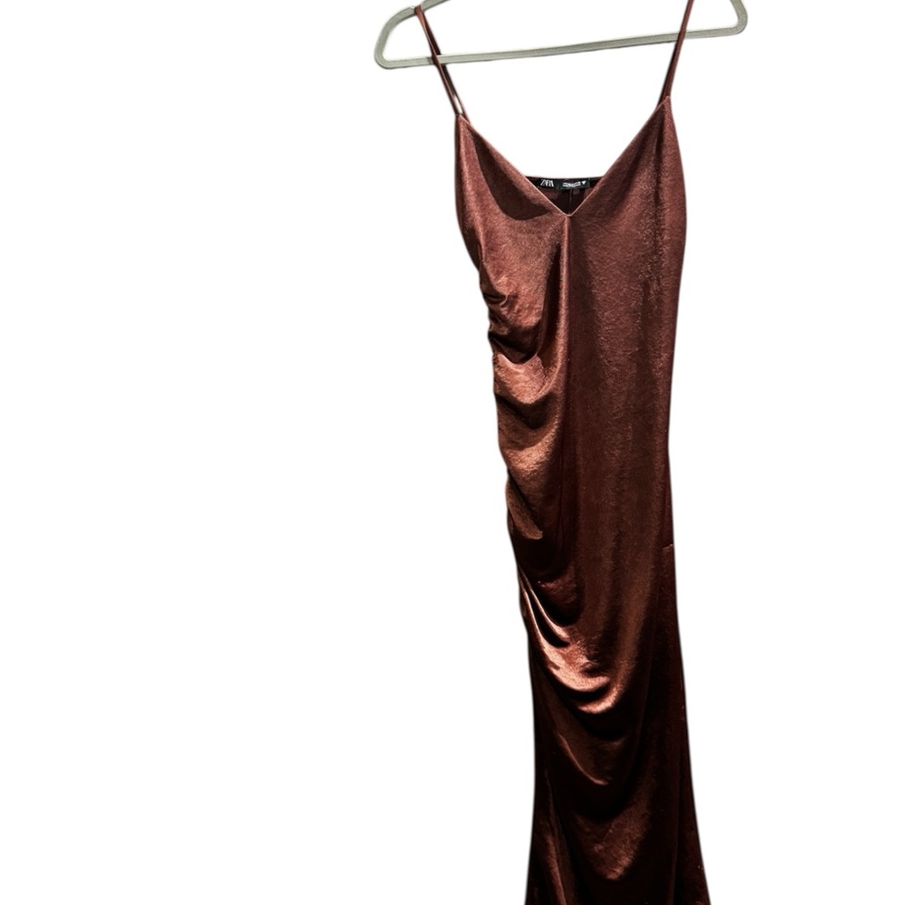Zara Brown Slip Dress